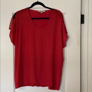 Cold shoulder split sleeve blouse